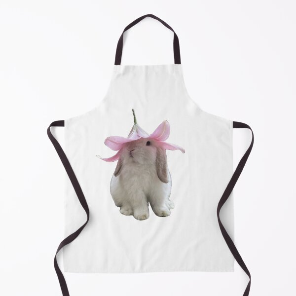 Item preview, cute spring bunny wearing a flower hat coquette girly designed and sold by mikrocosmox.