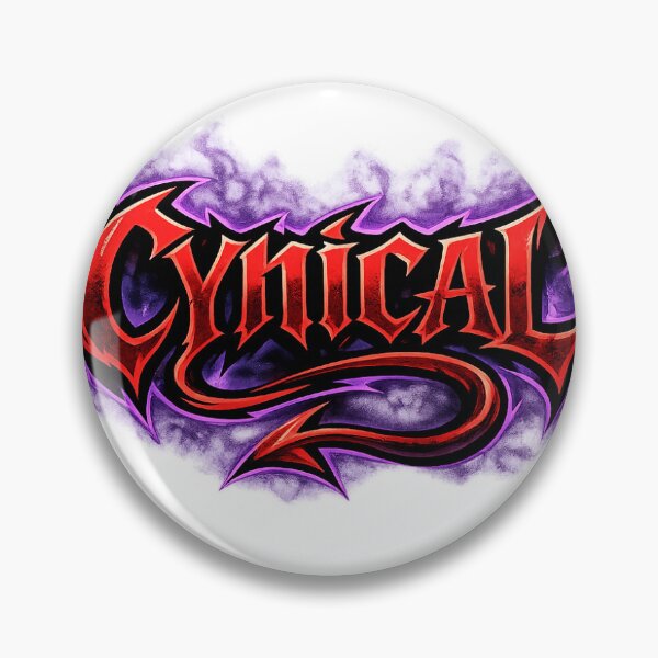 Item preview, Cynical Devil Aesthetic Sticker – Dark Sarcastic Gothic Typography with Horns & Smoke designed and sold by UNIQUELY YOU (UNFILTERED MINDS ONLY).