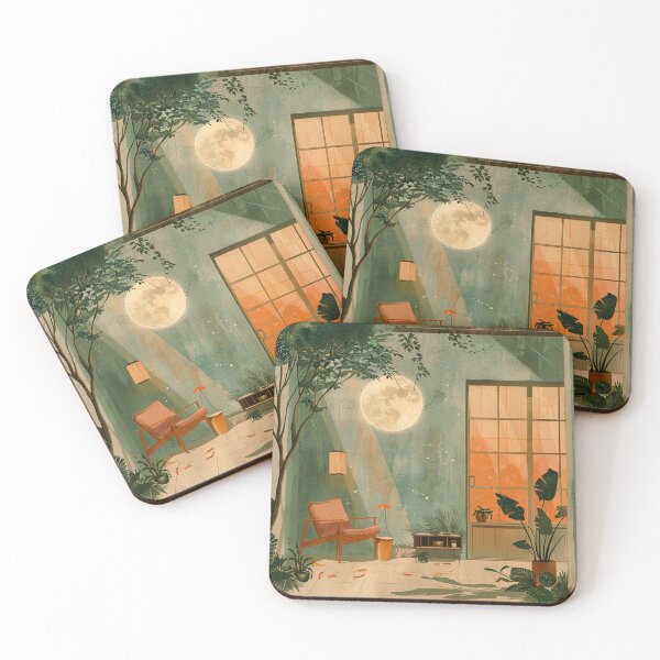 Item preview, Patio, Tree, Chair, And Planter In Moonlight Glow  designed and sold by DEC02.