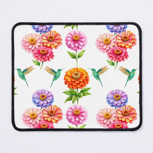 Item preview, Zinnia Garden Seamless Print designed and sold by Niji Hibana.