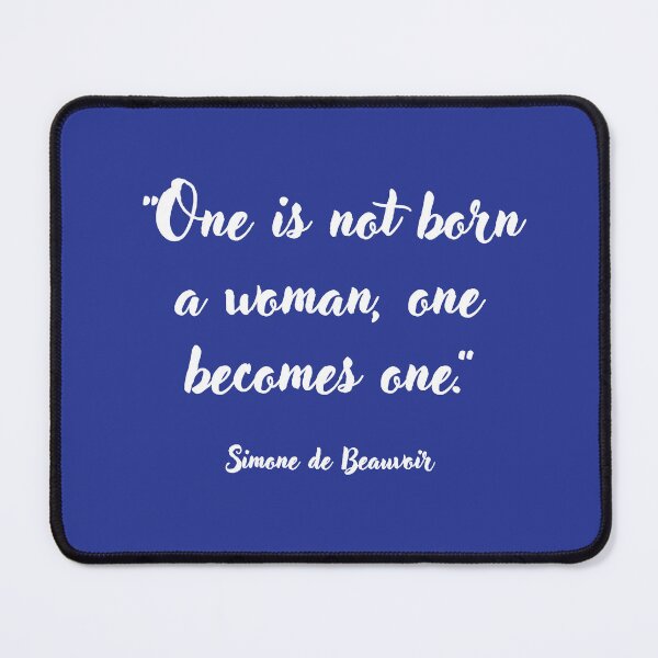 Item preview, One is not born a woman . . . Simone de Beauvoir Quotation designed and sold by CharlottePlaceArt.