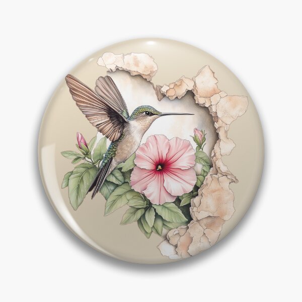 Item preview, Hummingbird with flower designed and sold by Fran Fryberg.