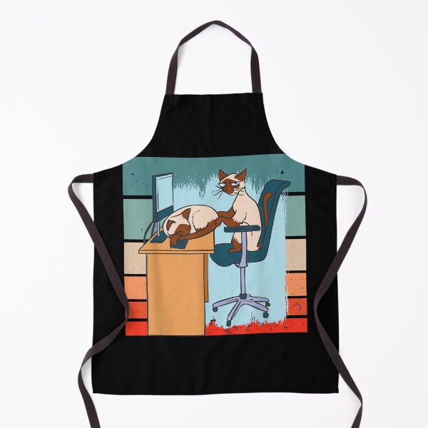 Item preview, Siamese cats work in homeoffice from home keyboard office designed and sold by JamesARager.