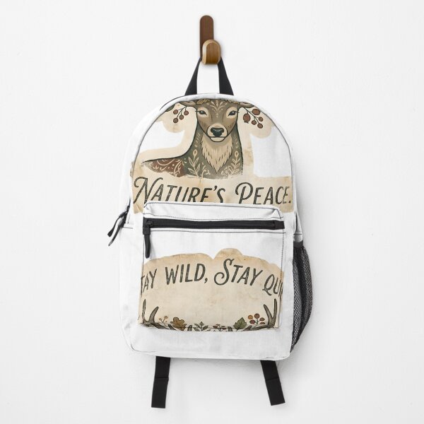 Item preview, Serene Autumn Deer - Stay Wild Stay Quiet - Nature's Peace Sticker designed and sold by Mr. Pawsome.