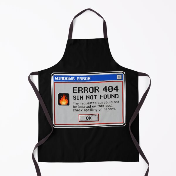 Item preview, Error 404 Sin Not Found Retro Pixel Soul designed and sold by SplashTastic.