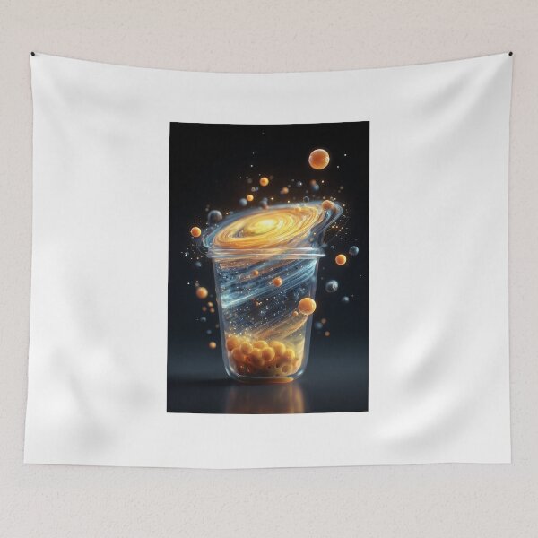 Item preview, Glowing Space Bubble Tea Cup designed and sold by khemjiraphoto.