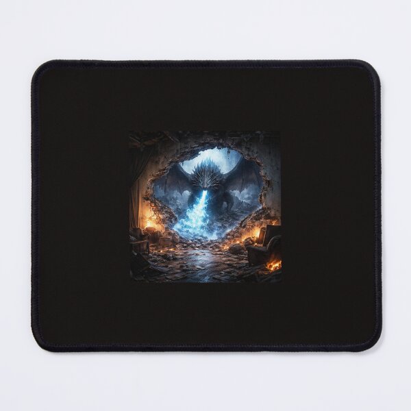 Item preview, Blue flame dragon 3d wall art designed and sold by SHRIVISH.