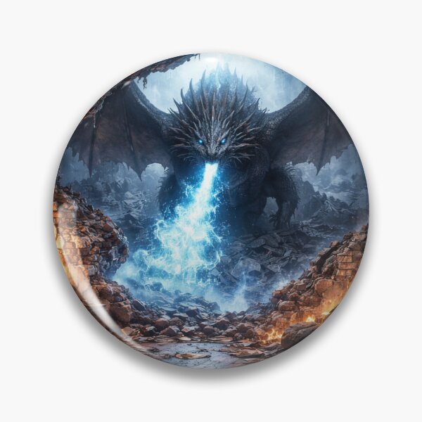 Item preview, Blue flame dragon 3d wall art designed and sold by SHRIVISH.