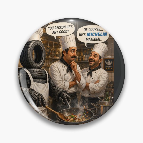 Item preview, Michelin Material Funny Chef Pun Shirt designed and sold by Hornace88studio.