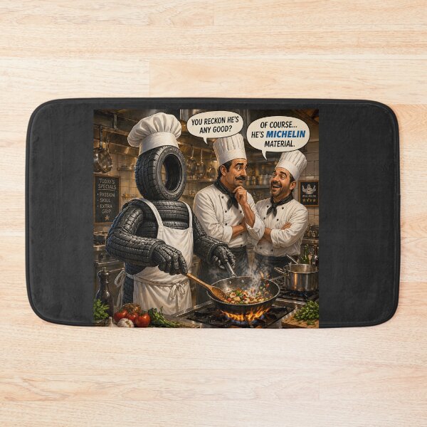 Item preview, Michelin Material Funny Chef Pun Shirt designed and sold by Hornace88studio.