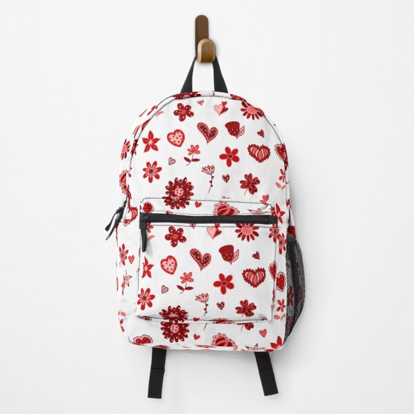 Item preview, Whimsy Polka Dot Red Heart Flower Pattern designed and sold by Greatbluewhale3.