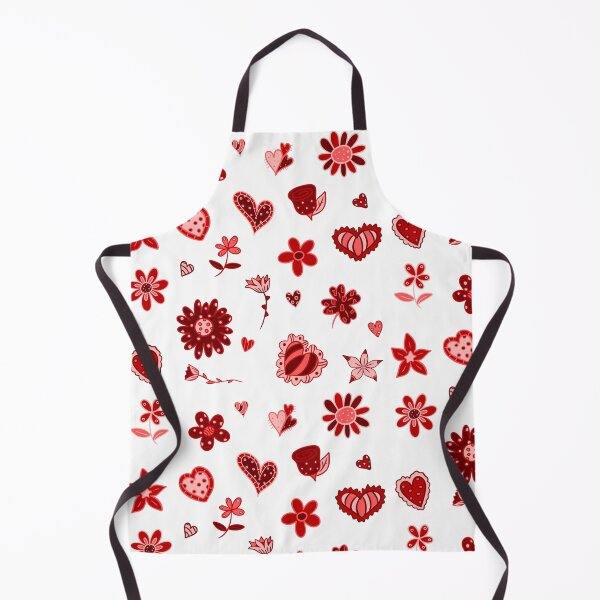 Item preview, Whimsy Polka Dot Red Heart Flower Pattern designed and sold by Greatbluewhale3.