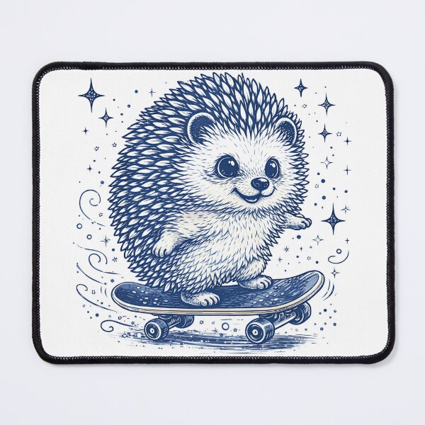 Item preview, Cute Hedgehog Skateboarding designed and sold by GogaVibeRe.