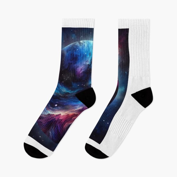 Item preview, Celestial Horizon Purple Nebula Planet Space Graphic designed and sold by tineldesign.