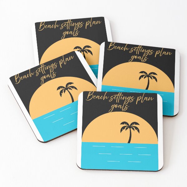 Item preview, Beach Settings Plan Goals sunset beach design  designed and sold by Allseasongoals.