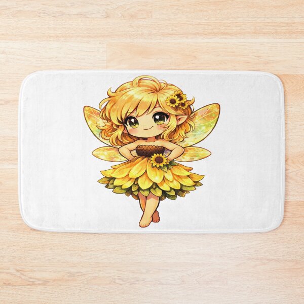 Item preview, Cute Sunflower Fairy Chibi - Kawaii Summer Pixie Sticker designed and sold by FatmaElhofy.