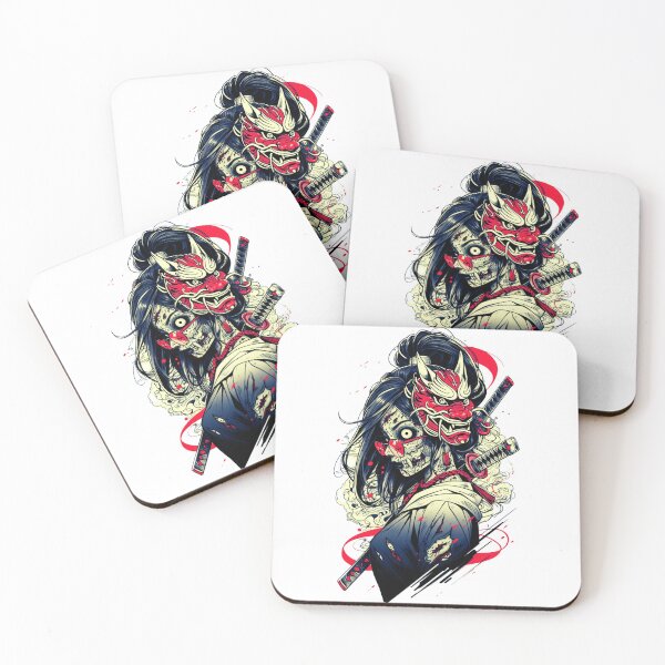 Item preview, Zombie Girl Samurai – Undead Warrior Anime Streetwear Design designed and sold by RJACreative.