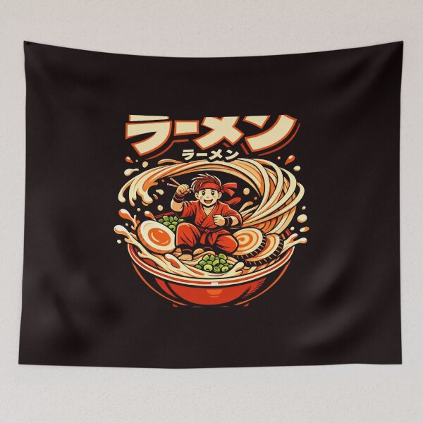 Item preview, Ramen Ninja Warrior Japanese Anime Food Lover Graphic T-Shirt designed and sold by Designgallery65.