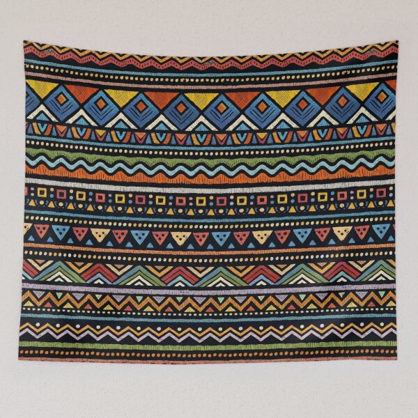 Item preview, Tribal Tapestry - Colorful Geometric Folk Art Seamless Pattern designed and sold by myforestfog.