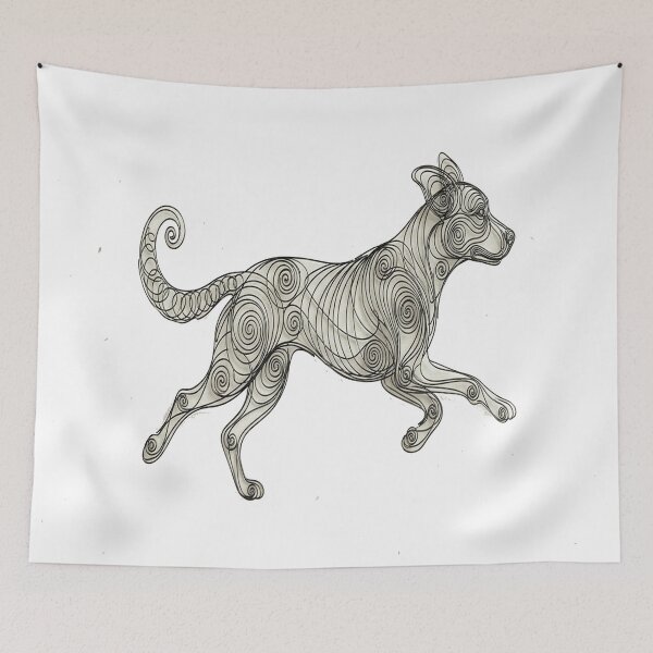 Item preview, Minimal Line Art-dog #4 designed and sold by DinsignStudio.