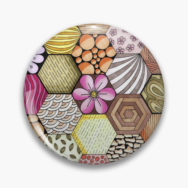 Item preview, Inspiring hexagonal geometric design designed and sold by Doodleofnono.