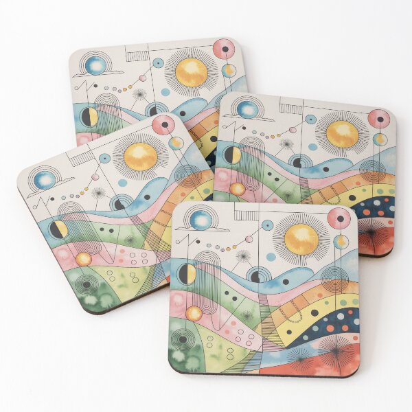 Item preview, Whimsical Abstract Dream Landscape – Klee Inspired Symbolic Modern Art designed and sold by Tamas Das.
