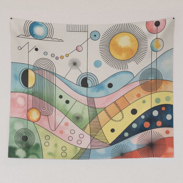 Item preview, Whimsical Abstract Dream Landscape – Klee Inspired Symbolic Modern Art designed and sold by Tamas Das.