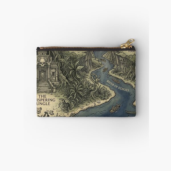 Item preview, The Whispering Jungle - Vintage Tropical Fantasy Map Pattern designed and sold by InnerwayStudio.