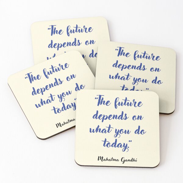 Item preview, The future depends on . . . Mahatma Gandhi Quotation designed and sold by CharlottePlaceArt.