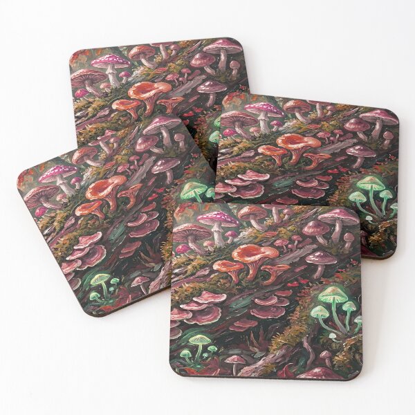 Item preview, Dark Cottagecore Glowing Mushrooms | Enchanted Forest Fantasy Art designed and sold by cr6zym1nd.