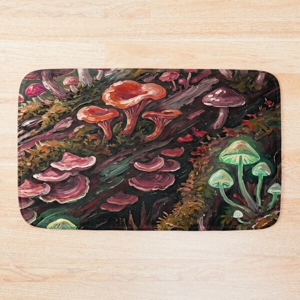 Item preview, Dark Cottagecore Glowing Mushrooms | Enchanted Forest Fantasy Art designed and sold by cr6zym1nd.