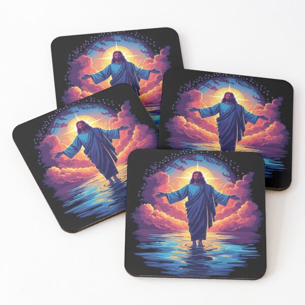Item preview, Jesus walking on the Water as the Sunset Savior  designed and sold by Cre8andRecre8.