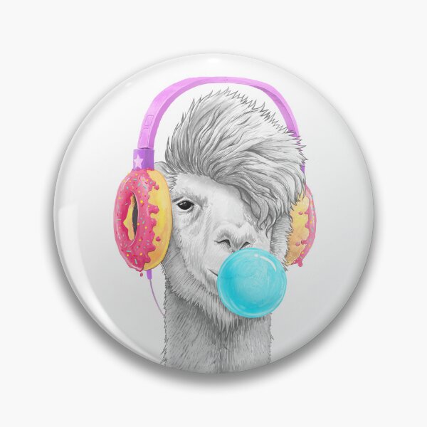 Item preview, Lama in the headphones of donuts designed and sold by NIKITA KORENKOV NikKor.