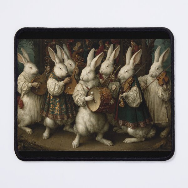 Item preview, Medieval Rabbit Musicians designed and sold by ebrawne.