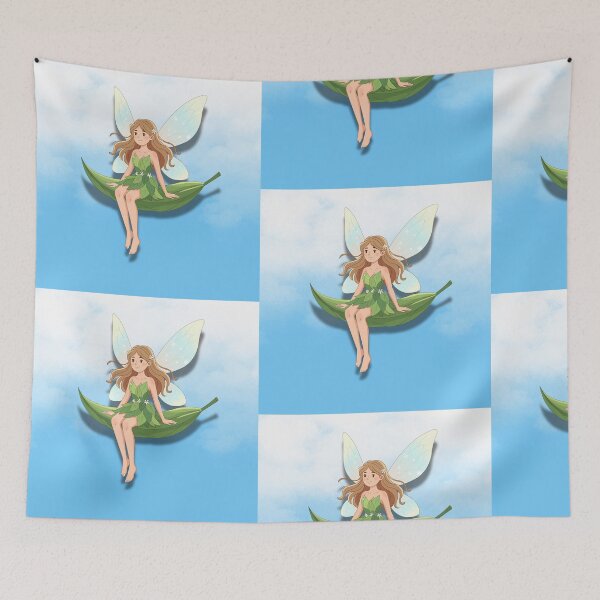 Item preview, Magical Forest Fairy Sitting on Leaf designed and sold by Cutethings3.