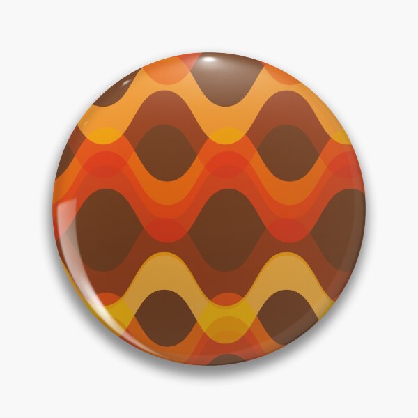 Item preview, Retro 70s Wavy Pattern - warm brown and orange designed and sold by JMgraphic.