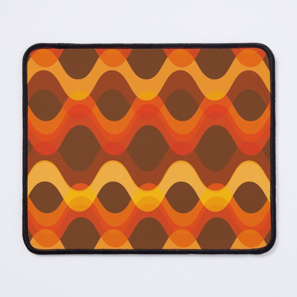 Item preview, Retro 70s Wavy Pattern - warm brown and orange designed and sold by JMgraphic.