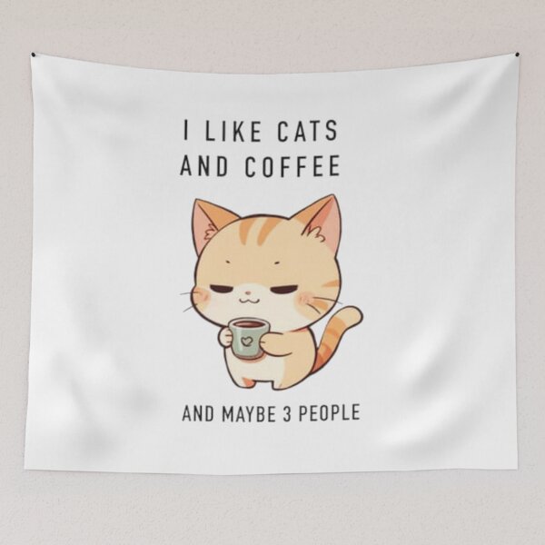 Item preview, I Like Cats And Coffee designed and sold by wellyuron.