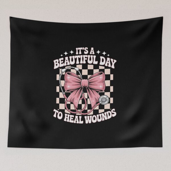 Item preview, Its A Beautiful Day To Heal Wounds Coquette Bow Nurse Week designed and sold by BlassmausArt.