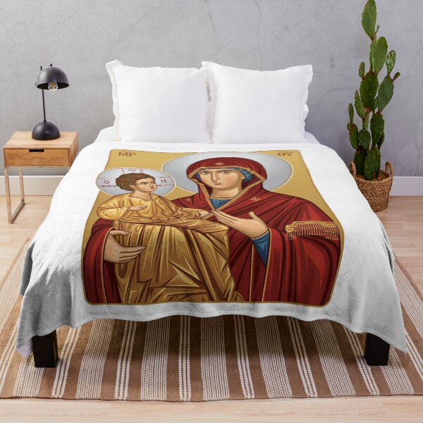 Item preview, Holy Mother Of God East Europian Church Orthodox Religion Icon designed and sold by Blok45.