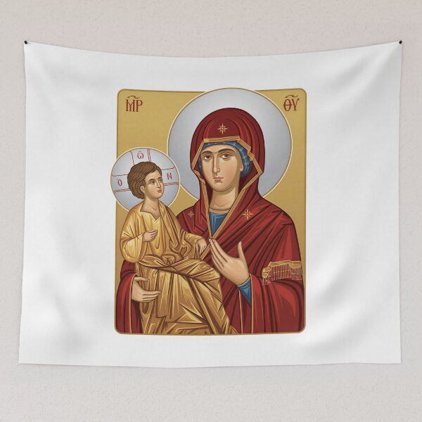 Item preview, Holy Mother Of God East Europian Church Orthodox Religion Icon designed and sold by Blok45.