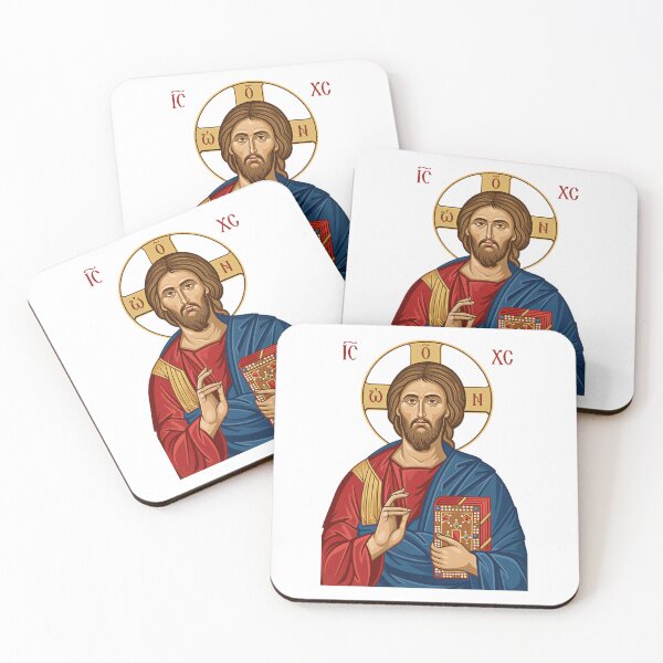 Item preview, Lord Jesus Christ East Europian Church Orthodox Religion Icon designed and sold by Blok45.