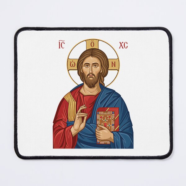 Item preview, Lord Jesus Christ East Europian Church Orthodox Religion Icon designed and sold by Blok45.
