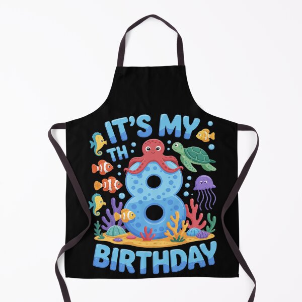 Item preview, It's My 8th Birthday Sea Animals Ocean 8 Year Old Birthday designed and sold by BlassmausArt.