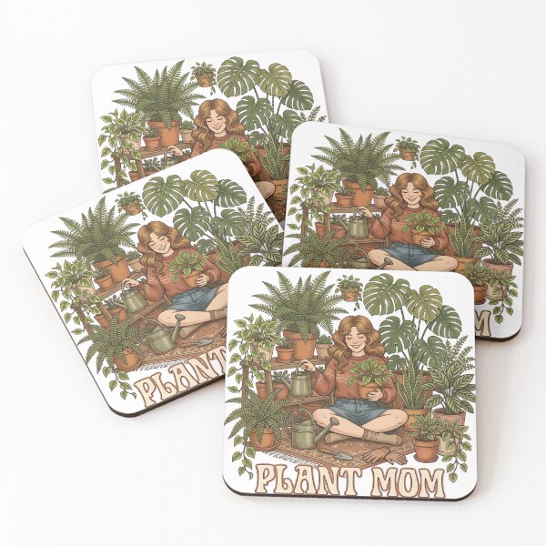 Item preview, Retro Plant Mom Illustration Cozy Botanical Houseplants Design designed and sold by urbinet.