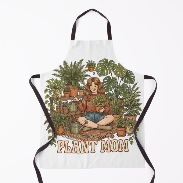 Item preview, Retro Plant Mom Illustration Cozy Botanical Houseplants Design designed and sold by urbinet.