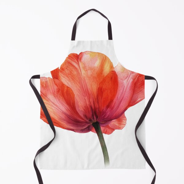 Item preview, Coral Tulip Watercolor Floral Art designed and sold by Rutvain.
