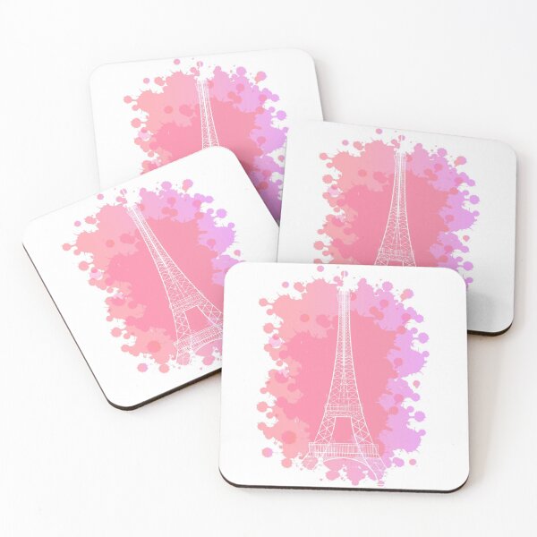 Item preview, Pink Eiffel Tower Watercolor Paris Art designed and sold by AiHouses.