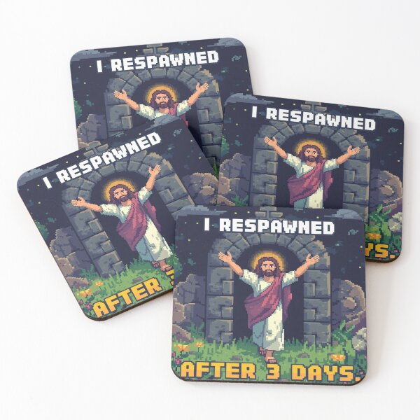 Item preview, 8 Bit Jesus Respawned after 3 Days Christian Gaming God Mode designed and sold by Cre8andRecre8.