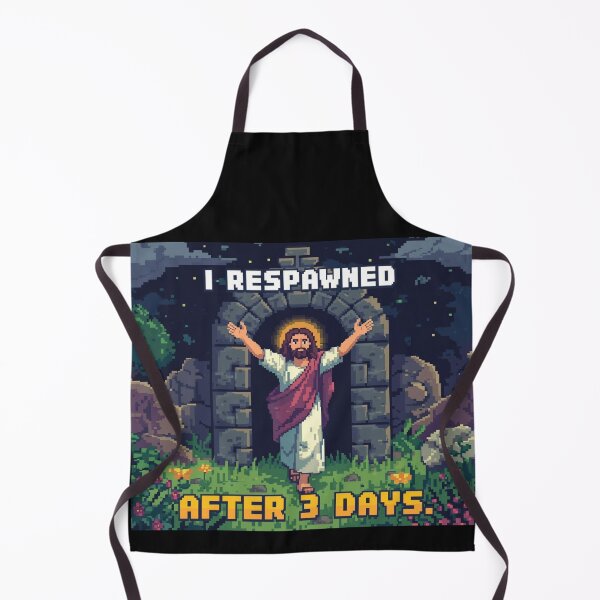 Item preview, 8 Bit Jesus Respawned after 3 Days Christian Gaming God Mode designed and sold by Cre8andRecre8.